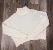 Scotch & Soda Starwatcher Cream Cowl Neck Crop Wool Blend Pullover Sweater L