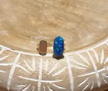 Kendra Scott  Gold Pryde Royal Blue Kyocera Opal Ring RARE