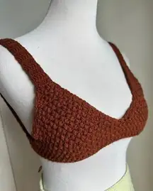 Hand Crochet Bra Top Bikini Top Boho Hippie Size XS A Cup Tank