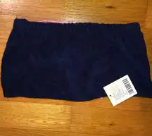 Terry cloth bandeau with rainbow strap in back