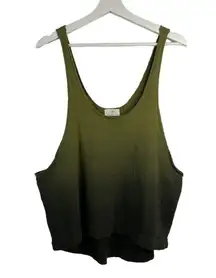 t.la Anthropologie Size S Tank Top French Terry Ombre Scoop Neck Moss Green