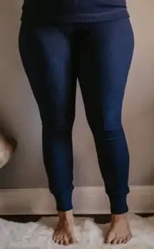 The Simple Folk Women's Ribbed Leggings - Size US 12/UK 16 -‎ Indigo/Navy - NWT