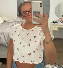 Cherry crop top 