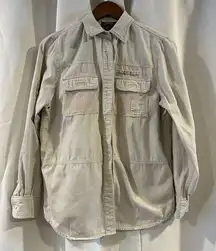 Ralph Lauren Safari‎ Outfitters Shirt Cargo Snap Button Utility Women Size Small