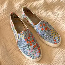 Rifle paper company keds floral double decker slip ons