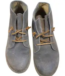 Vintage Born 7.5 Leather tied dark color boots temple ankle