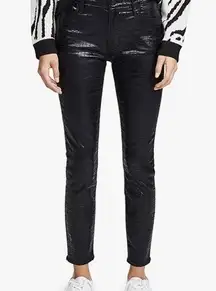 FRAME Women's Le High Skinny Croc Jeans