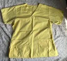 Yellow WonderWink Scrub Top 