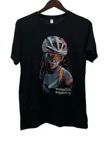 Black Girls Do Bike BGDB We Outside Black T-shirt Short Sleeve Size Medium