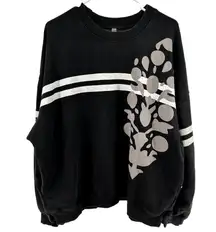 Free People All Star Buti Pullover Graphic Graphite Nordic Trail Combo L NWT