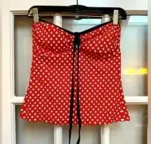 Tommy Hilfiger | Red White Navy Polkadot Halter Tie Tankini Top Size 6 Small S