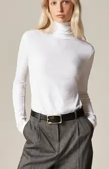 EUC J. Crew Classic *Black* Feather Jersey Turtleneck, Size Extra Small