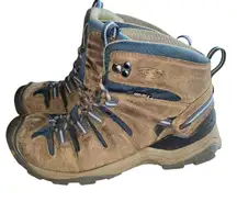 Keen Durand II Boots Women's Size 9.5 Hiking Trail Tan Teal Waterproof Mid
