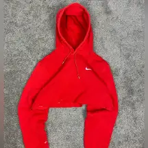 Nike Red cropped ‎ hoodie