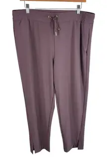 Joie Mauve Purple Drawstring Waist Straight Leg Stretchy Casual Pull On Pants L