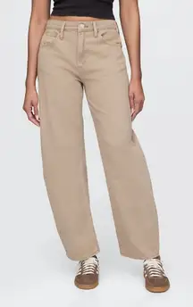 Gap NWOT tan high rise barrel jeans size 6/28 tall