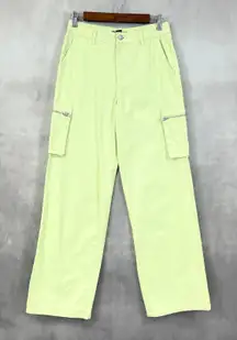 Forever 21 Womens Cargo Pants Size Small Green Utility Streetwear Y2K Wide‎ Leg