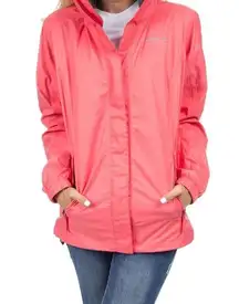 Preptec Rain Jacket in Coral by Lauren James size Large