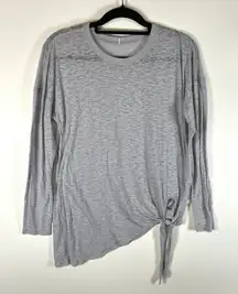 Lululemon Tie Your Practice Long sleeve Gray Women's crew neck Sz 10 Athletic