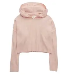 Aerie Offline Cropped Ribbed Hooded Sweater Small