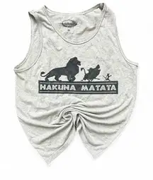 Disney The Lion King Hakuna Matata Tank Top Gray Women's M Graphic Tee