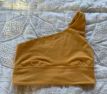 Orange Off The Shoulder Lululemon Sports Bra