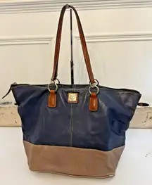 Dooney‎ & Bourke Tote Bag Womens Large Leather Shoulder Purse Handbag Zip Top