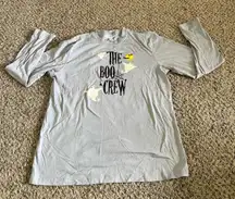 Macy's Family PJs Women's Gray "The Boo‎ Crew" Long Sleeve Tee Size Large