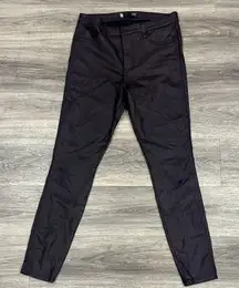 Kut from the Kloth High Rise Pants 12 Coated Stretchy Skinny Leg