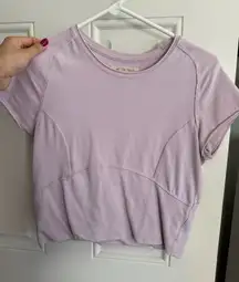 Free People We The Free Lavender Short Sleeve Baby Tee Top 