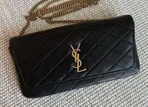 Saint Laurent  Gaby Phone Holder YSL Crossbody Bag in Quilted Smooth Leather