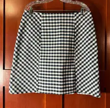 Brooks Brothers Navy and White Gingham Mini Skirt