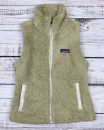 Women's Patagonia Los Gatos Deep Pile Beige Fleece Vest Sherpa‎ Teddy Size Small