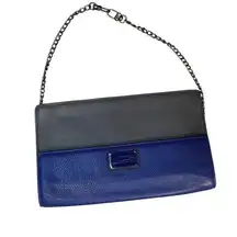MARC BY MARC JACOBS BLUE AND GRAY CLUTCH WITH DUST BAG