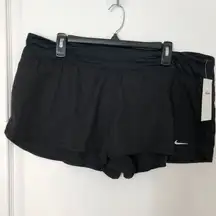 Nike Swim Womens Black Athletic Shorts Size XXL Boardshort Bottoms Solid Element