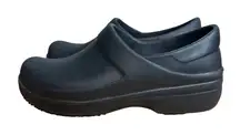 Crocs Neria Pro II Slip On Work Clogs Womens Size 9 205384‎ Black Rubber Wedge