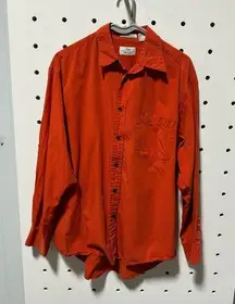 Gap Classic Tailored Cotton Button Down Shirt Red Size M