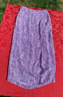 Gianni Bini Women Purple‎ Skirt 6 Snake White Rayon Vintage Spring Summer Light