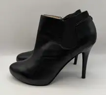 GUESS ANKLE BOOTS, NWOB Black Leather Platform High Heels, WGMIST Booties 10M