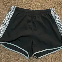 PINK Victoria's Secret Black Athletic Shorts with Logo Trim