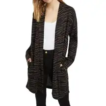 Sanctuary‎ Nordstrom Tiger Stripe Animal Print Cardigan Duster Sweater Small