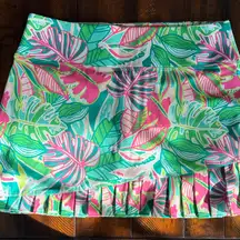 Sigrid Olsen Vibrant Leaf Print Mini Skirt