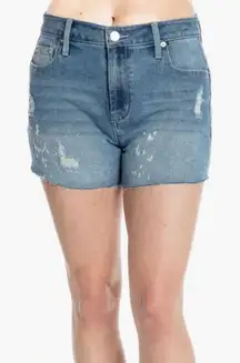 Juicy Couture 2 of Hearts Denim Shorts Medium Wash 29 NWT