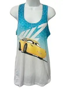 Fanatics  Blue White Cars 3 NASCAR Cruz Ramirez Sublimated Racerback Tank Top M