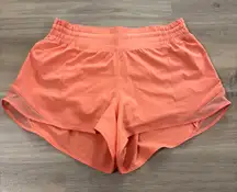 Lululemon Hotty Hot High-Rise Lined Short 2.5" Sunny Coral Women Size 6