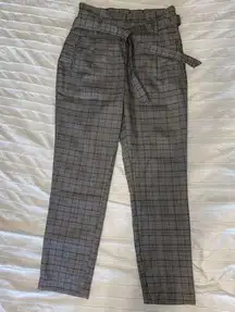 Plaid Paperbag Pants