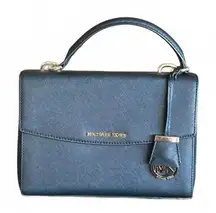 Michael Kors Ava Small Black Saffiano Leather Purse