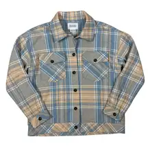 Boston Traders Plaid Flannel Shacket Jacket Button Front Midweight Workwear M
