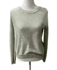 A.N.A Sparkly Sweater Sequin Bow Tie in Back