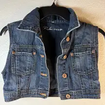 Denim Riders Sleeveless Vest with Button Closure SZ:M